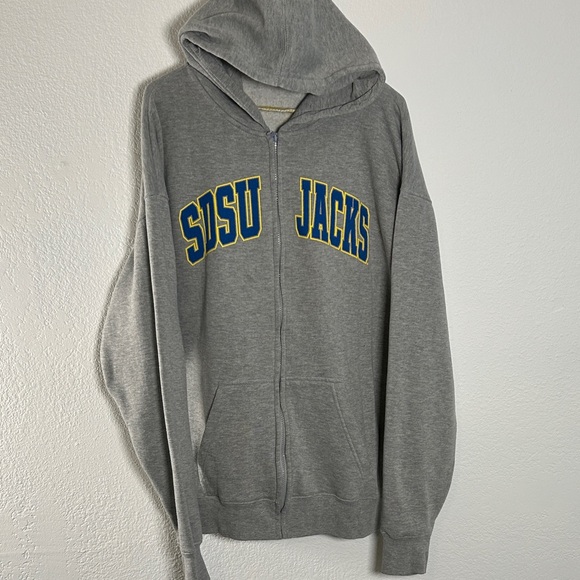 J America Other - Vintage Gray South Dakota State University Jacks Full Zip Hoodie Men’s XL